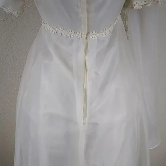 VTG Christine Gowns Panorama City California Wedding W Dress Sz 10 Ivory Color - Picture 11 of 16
